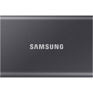  SSD Externe T7 Samsung 2To Gris titane MU-PC2T0T, vitesse de lecture jusqu'à 1050 Mo/s, résiste aux chutes jusqu'à 2m