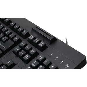 IOGEAR Integrated Keyboard/CAC Reader - Cable Connectivity - USB 2.0 Type A Interface - 104 Key(s) - Desktop Computer, Not