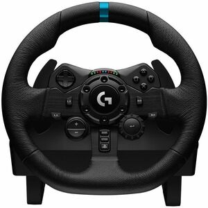 Logitech G923 Gaming Pedal/Steering Wheel - Cable - USB - PC, PlayStation 4, PlayStation 5, PlayStation - Black