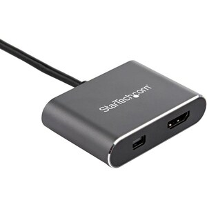 StarTech.com CDP2HDMDP Adaptador de Video Multipuertos USB-C a HDMI o Mini DisplayPort - 4K 60Hz - 3840 x 2160 Supported -