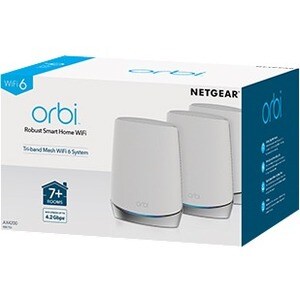 Netgear Orbi RBK753 IEEE 802.11ax Ethernet Drahtlos Router - 2,40 GHz ISM-Band - 5 GHz UNII-Band - 525 MB/s Drahtlosgeschw