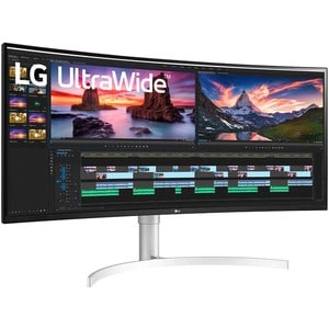 LG Ultrawide 38BN95C-W 38" UW-QHD+ Curved Screen Gaming LCD Monitor - 21:9 - Textured Black, Textured White, Silver - 38" 