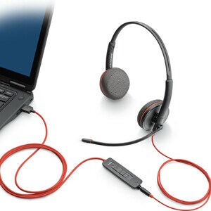 Plantronics Blackwire C3225 Wired Over-the-head Stereo Headset - Binaural - Supra-aural - 20 Hz to 20 kHz - Noise Cancelli