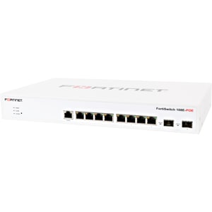 Fortinet FortiSwitch 108E-FPOE Ethernet Switch - 8 Ports - Manageable - 2 Layer Supported - Modular - 2 SFP Slots - Twiste