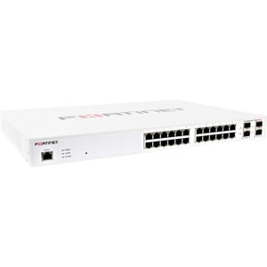 Fortinet FortiSwitch 124E-PoE Ethernet Switch - 24 Ports - Manageable - Gigabit Ethernet - 1000Base-T, 1000Base-X - 2 Laye