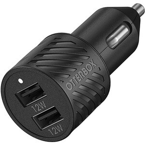 OtterBox 12 W Auto Adapter - For USB Type A Device - 12 V DC Input - Black