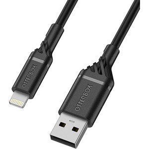 OtterBox 1 m Lightning/USB Data Transfer Cable - First End: USB Type A - Second End: Lightning - Black