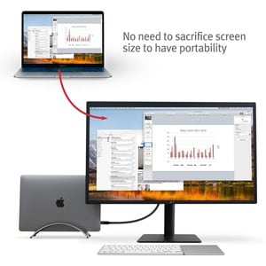 Twelve South BookArc for MacBook - Up to 16" Screen Support - 3.1" Height x 4" Width - Desktop - Silver