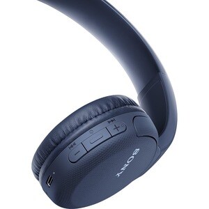 Sony WH-CH510 Wireless Over-the-head Stereo Headset - Blue - Binaural - Supra-aural - 1000 cm - Bluetooth - 20 Hz to 20 kHz
