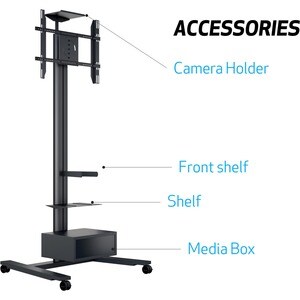 Alzata per monitor Regolabile in altezza ITB - Fino a 203,2 cm (80") Supporto schermo - 60 kg Capacità di carico - Allumin