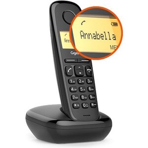 Gigaset A170 DECT Cordless Phone - Black - Cordless - Corded - 300 m Range - 1 x Handset - 1 Simultaneous Calls