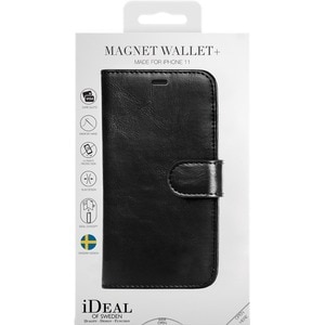 iDeal Of Sweden Magnet Wallet Carrying Case (Wallet) Apple iPhone 11 Smartphone - Black - Suede Interior Material