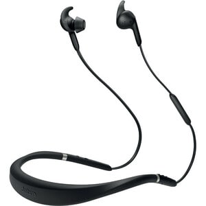 Jabra Elite 65e Wireless Earbud, Behind-the-neck Earset - Titanium Black - Binaural - In-ear - 1000 cm - Bluetooth - 32 Oh