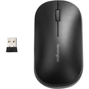 Kensington SureTrack Mouse - Bluetooth/Radio Frequency - USB 2.0 - Optical - 3 Button(s) - Black - 1 - TAA Compliant - Wir