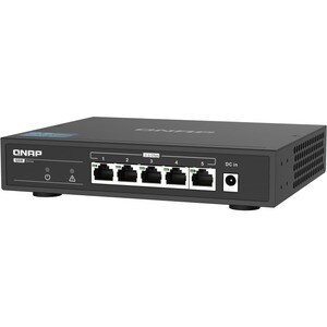 QNAP QSW-1105-5T 5 Ports Ethernet Switch - 2 Layer Supported - 12 W Power Consumption - Twisted Pair - Desktop