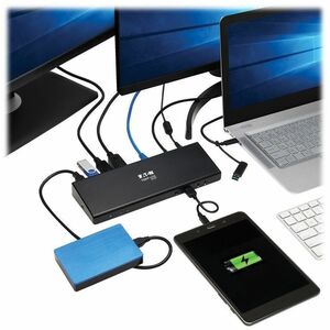 Tripp Lite by Eaton USB-C Dock, Dual Display - 5K 60 Hz DP, 4K 60 Hz HDMI, USB 3.x (5Gbps), USB-A/C Hub, GbE, 85W PD Charg