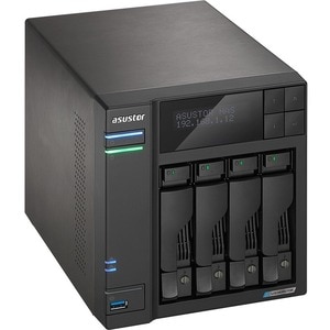 ASUSTOR Lockerstor 4 AS6604T SAN/NAS Storage System - Intel Celeron J4125 Quad-core (4 Core) 2 GHz - 4 x HDD Supported - 4