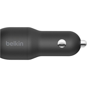 Belkin BoostCharge Dual USB-A Car Charger 24W + USB-A to Lightning Cable - 24 W - 1.01 m Cable - 12 V DC Input - 5 V DC Ou