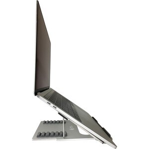 Amer Mounts AMRNS01 Foldable Laptop Tablet Stand - Upto 15.6" Screen Size Notebook, Tablet Support - Aluminum Alloy - Silver