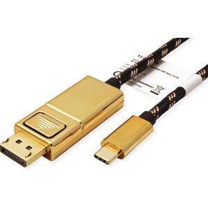 Roline Gold 1 m DisplayPort/USB-C AV-Kabel - 1 - Cable for MacBook, Ultrabook, Notebook, PC, Monitor, Projektor, Audio-/Vi