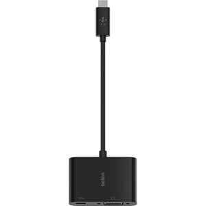 Belkin USB-C to VGA + Charge Adapter - 1 x Type C USB Male - 1 x 15-pin HD-15 VGA Female, 1 x USB Type C Power Female - 19