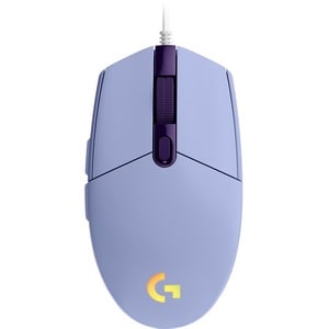 Logitech G203 Gaming Mouse - USB - 6 Button(s) - Lilac - Cable - 8000 dpi