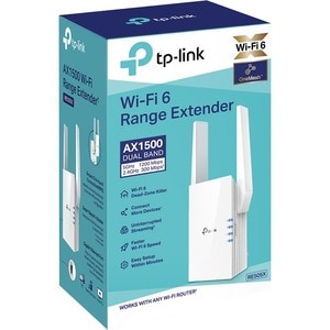 TP-Link RE505X Dual Band 802.11ax 1.50 Gbit/s Wireless Range Extender - 2.40 GHz, 5 GHz - 2 x External Antenna(s) - Extern
