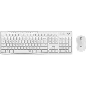 Logitech MK295 Keyboard & Mouse - English (US) - USB Wireless RF - Keyboard/Keypad Color: Off White - USB Wireless RF Mous