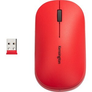 Kensington SureTrack™ Dual Wireless Mouse – Red, Ambidextrous, RF Wireless + Bluetooth, 2400 DPI, Red