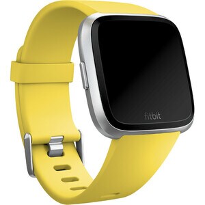 Fitbit Classic Adjustable Smartwatch Band - Large (L) - Sunshine - Elastomer, Aluminium