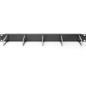 Digitus Cable Routing - Jet Black - 1 Pack Pack - Cable Management Panel - 1U Rack Height x 19" Panel Width - Steel