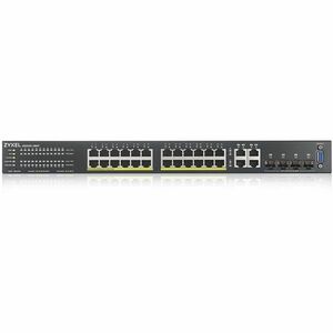 ZYXEL GS2220-28HP 24-Port Gigabit L2+ Managed and Nebula Pro Cloud Managed Switch | 24 PoE+ Ports at 375W with 4 SFP Uplin