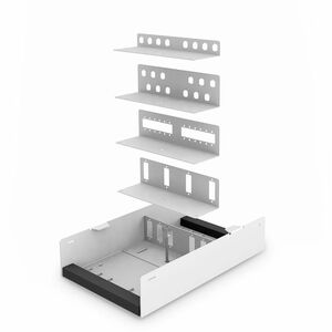 Digitus Mounting Box for Fiber Optic Enclosure, Fiber Optic Coupler - Light Grey - Cold-rolled Steel (CRS) - 1
