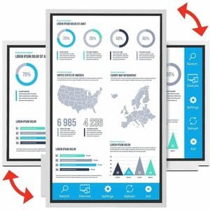Peerless-AV® RMI3-FLIP2 Wandhalterung für Interactive Display, Display - Weiß - Querformat/Hochformat - Bildschirmgröße: 1