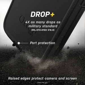 OtterBox Defender Rugged Carrying Case (Holster) Apple iPhone 12 Pro, iPhone 12 Smartphone - Black - Dirt Resistant, Bump 