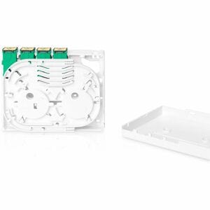 Digitus Montagegehäuse für Kabelkasten, Spleißkassette, Faseroptischer Koppler - Weiß - Polycarbonat, Acrylnitril-Butadien