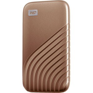 WD My Passport WDBAGF0010BGD-WESN 1 TB Portable Solid State Drive - External - Gold - USB 3.2 (Gen 2) Type C - 1050 MB/s M