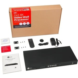 SIIG 3x3 4K Video Wall Processor with USB-C / DP / VGA / HDMI Input with EDID Management - Multi-level Cascading - Support