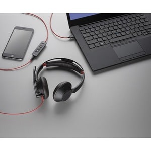 Poly Blackwire 5220 Kabel Kopfbügel Stereo Headset - Binaural - Ohrumschließend - 20 Hz bis 20 kHz Frequenzgang - Geräusch