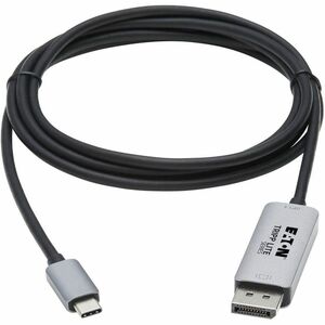 Eaton Tripp Lite Series USB-C to DisplayPort 1.4 Active Adapter Cable (M/M), UHD 8K/30 Hz or 4K/144 Hz, Black/Silver, 3 ft