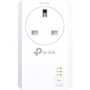 TP-Link Powerline Network Adapter - 2 - 2 x Network (RJ-45) - 1000 Mbit/s Powerline - 300 m Distance Supported - HomePlug 