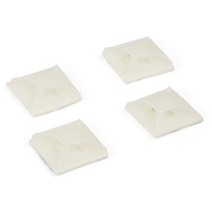 StarTech.com 100 Pack Cable Tie Mounts with Adhesive Tape for 0.13in (3.2mm) Wide Ties - Nylon/Plastic Zip Tie Mounts - 94
