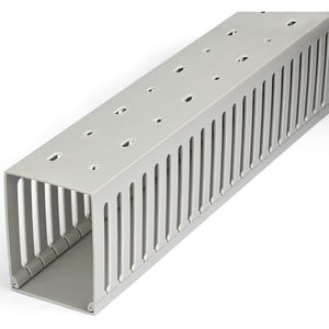 StarTech.com Cable Management Raceway with Cover 3"(75mm)W x 4"(100mm)H, 6.5ft(2m) length, 3/8"(8mm) Slots, Wall Wire Duct