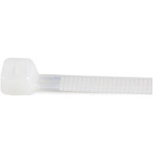 StarTech.com Kabelbinder - 203x4 mm, selbstsichernde Nylon-Kabelbinder mit gebogener Spitze, 94V-2/UL, weiß, 100 Stück - K