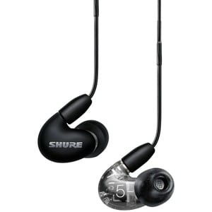 Shure AONIC 5 Sound Isolating Earphones - Stereo - Wired - Earbud - Binaural - In-ear - Black, Clear