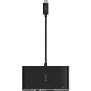 Belkin USB-C Multiport Adapter, USB-C to HDMI - USB A 3.0 - VGA - Ethernet, up 4k Resolution - for Notebook/Tablet PC - US