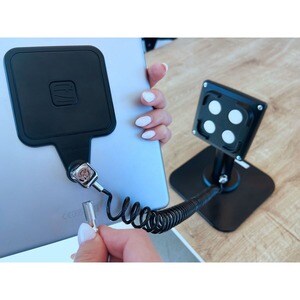 Compulocks Universal Tablet Magnetic Counter Stand with Cable Lock Black - Universal Mounting Options, Snap on\off for Ful