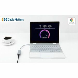 Cable Matters USB C to Gigabit Ethernet Adapter (Works With Chromebook Certified) - USB 3.1 Type C - 5 Gbit/s Data Transfe