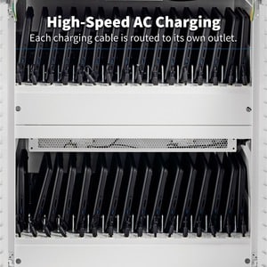 Tripp Lite by Eaton Safe-IT Multi-Device UV Charging Cart, Hospital-Grade, 32 AC Outlets, Laptops, Chromebooks, Antimicrob