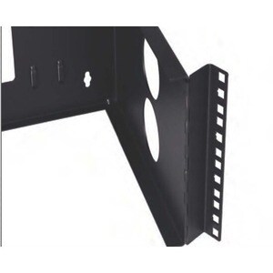 4XEM 2U Wall Mount for Rackmount Equipment, Network Equipment - Black - 19" Wall Mounted Open Rack With Swing Hinge For Ea